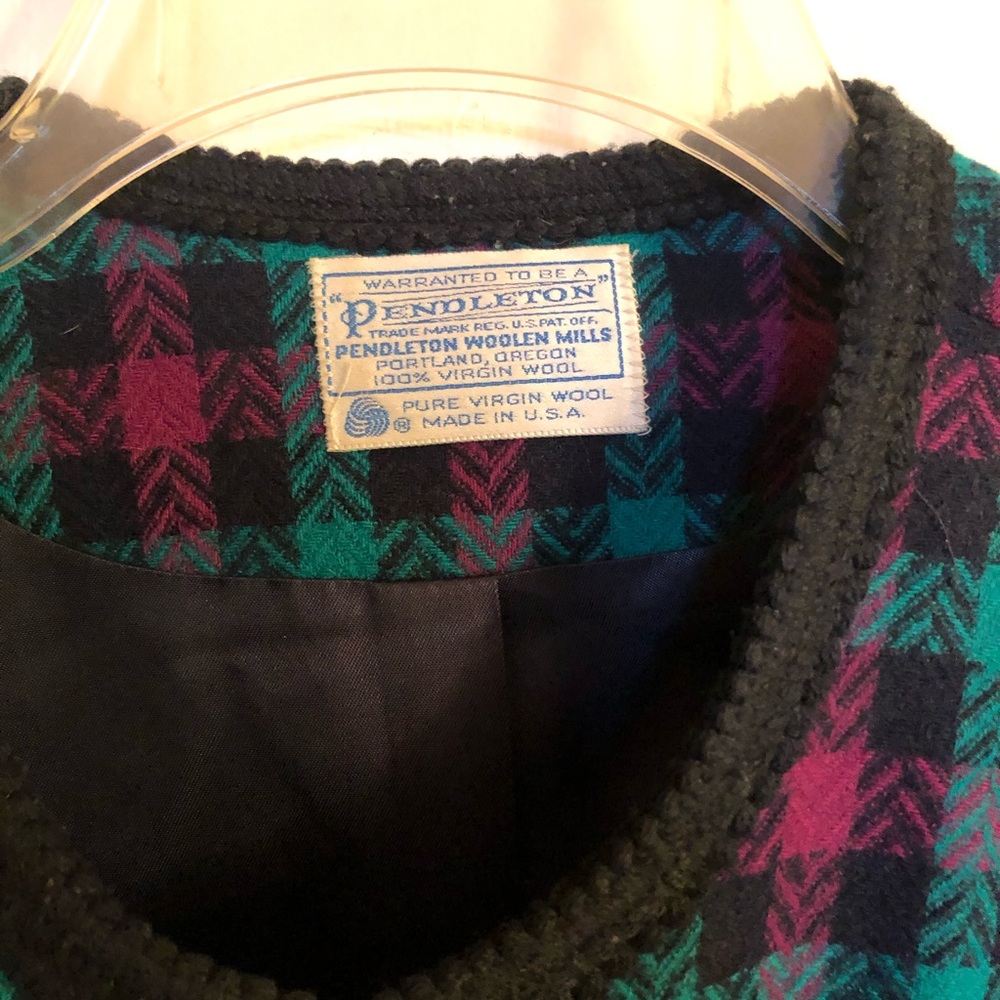 Vintage Pendleton Wool Cardigan Jacket Women’s Medium Plaid - Picture 2 of 5